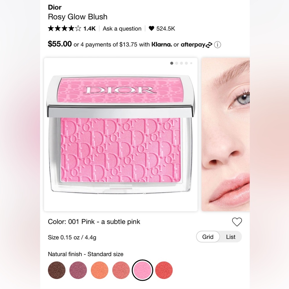 NEW Dior Rosy glow blush